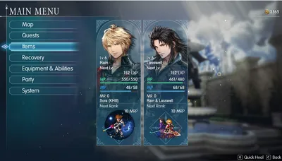 FFR Vision Studio development-log screenshot: Brave Exvius sprites in the FINAL FANTASY RESONANCE demo main menu